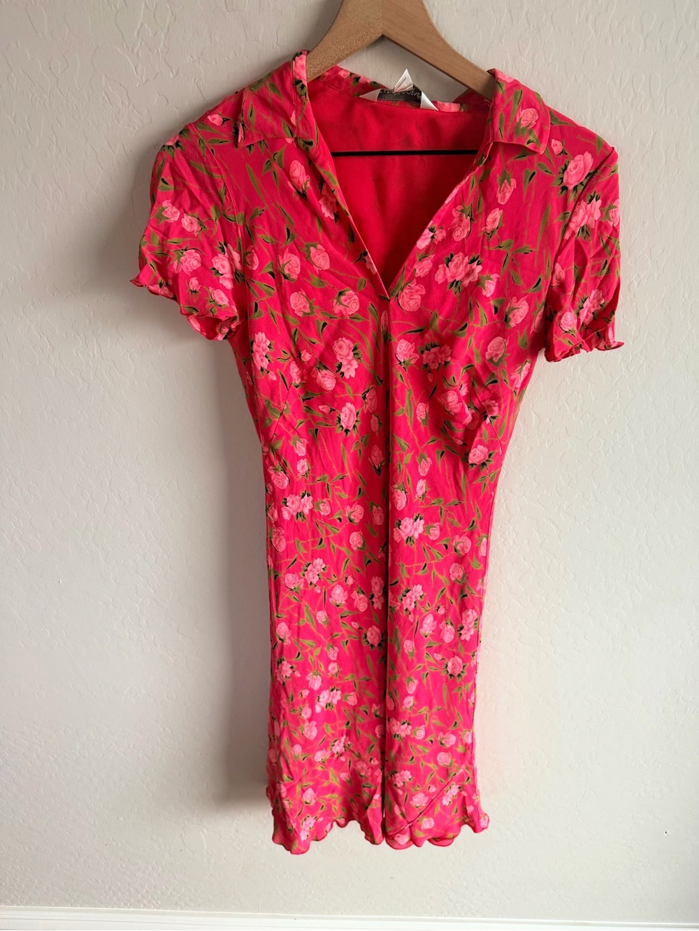 Vintage Casual Corner Womens Floral Silk Dress Size 8 Dainty Romantic Coquette
